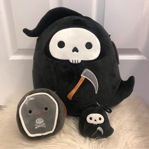 12” Otto, clip Otto, 5” Alva Squishmallows spooky bundle NWT